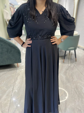 Black Hand Work Georgette Western - AGORII 6259 9