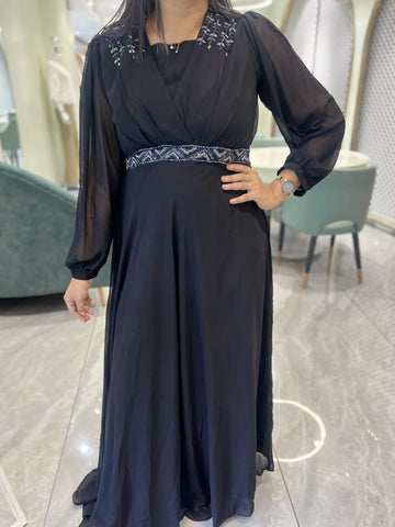 Black Hand Work Georgette  Western - FALAK K 113