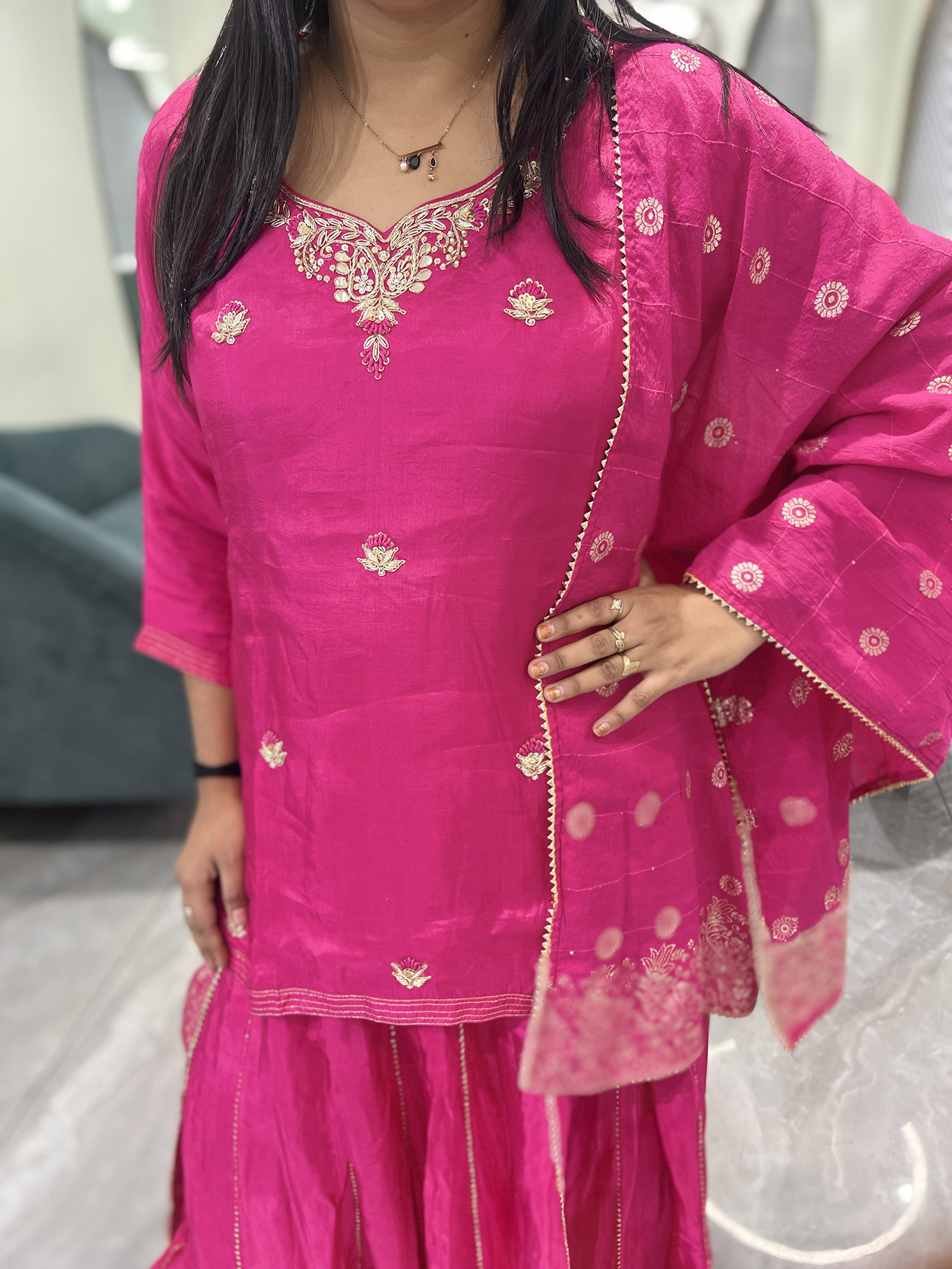 Raani Embroidery Chinon Indo Western - HDDGORI 650 19