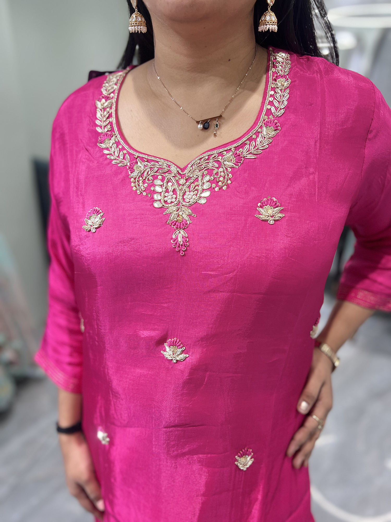 Raani Embroidery Chinon Indo Western - HDDGORI 650 19