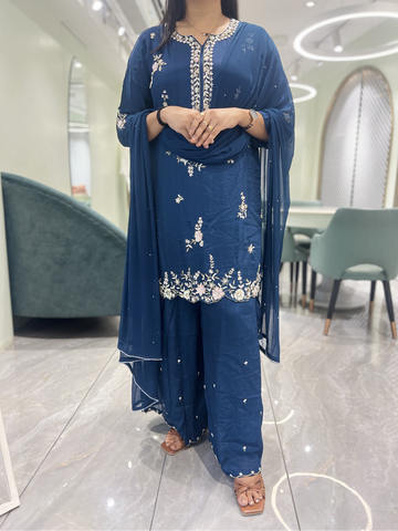 Blue Hand Work Chinon Three Piece - RGORICT 479 14