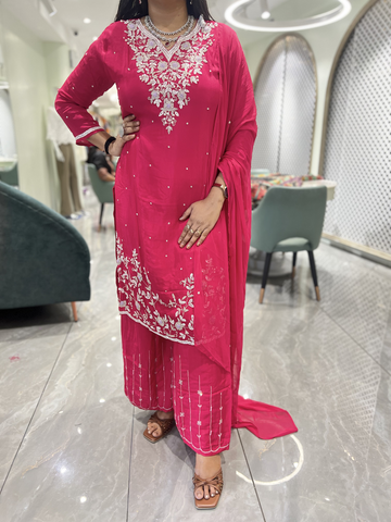 Raani Hand Work Silk Three Piece - RGORICT 479 8