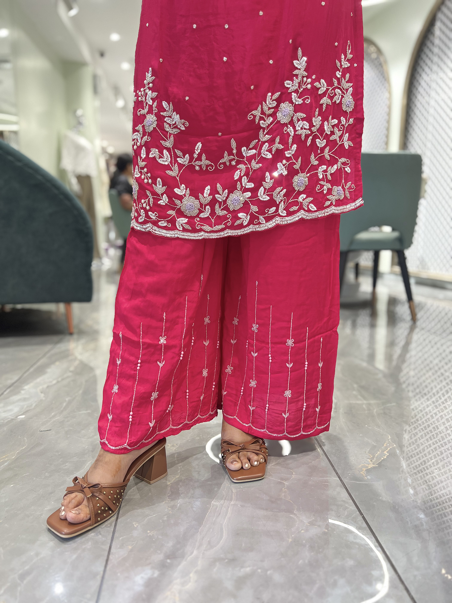 Raani Hand Work Silk Three Piece - RGORICT 479 8