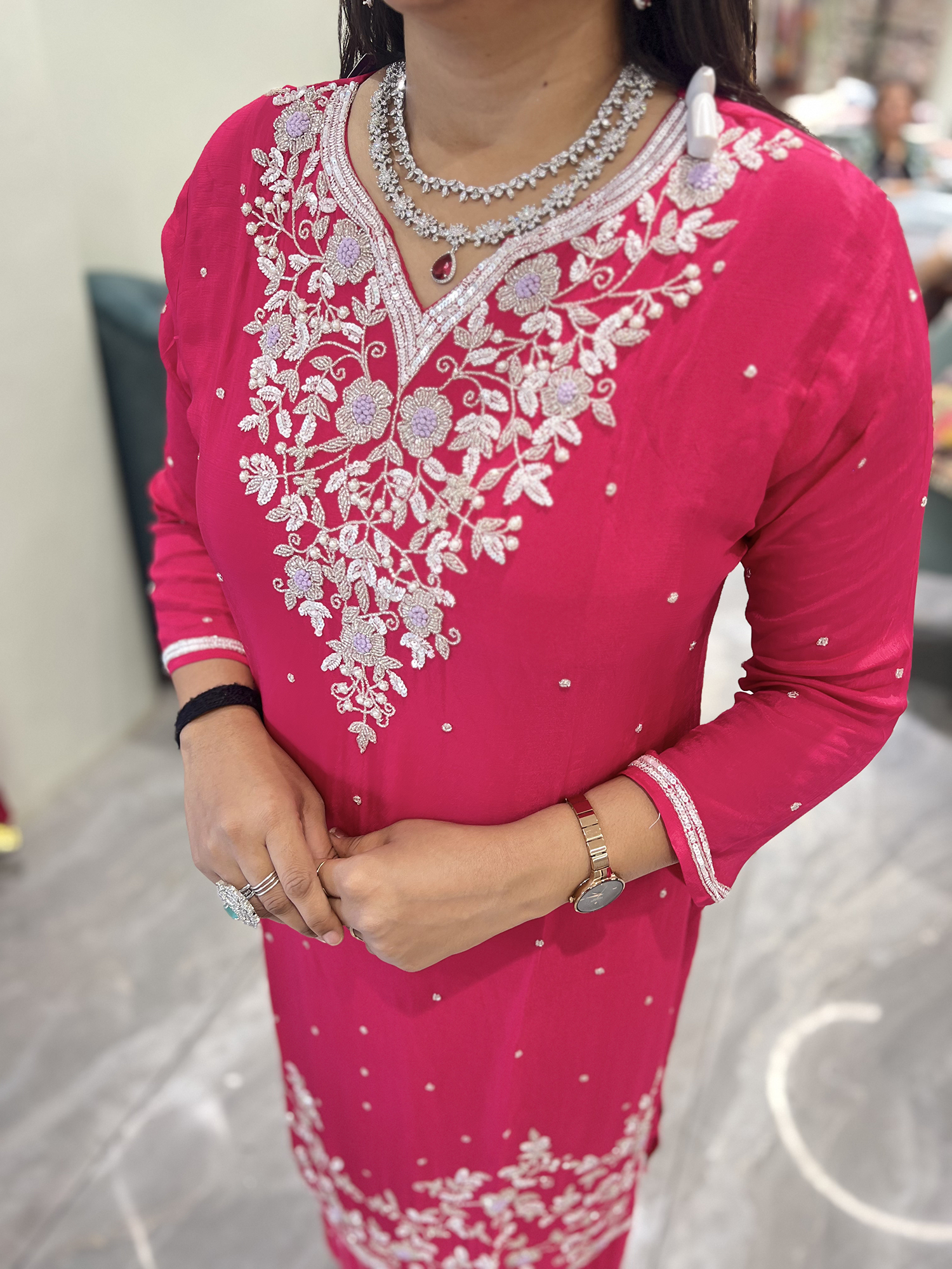 Raani Hand Work Silk Three Piece - RGORICT 479 8