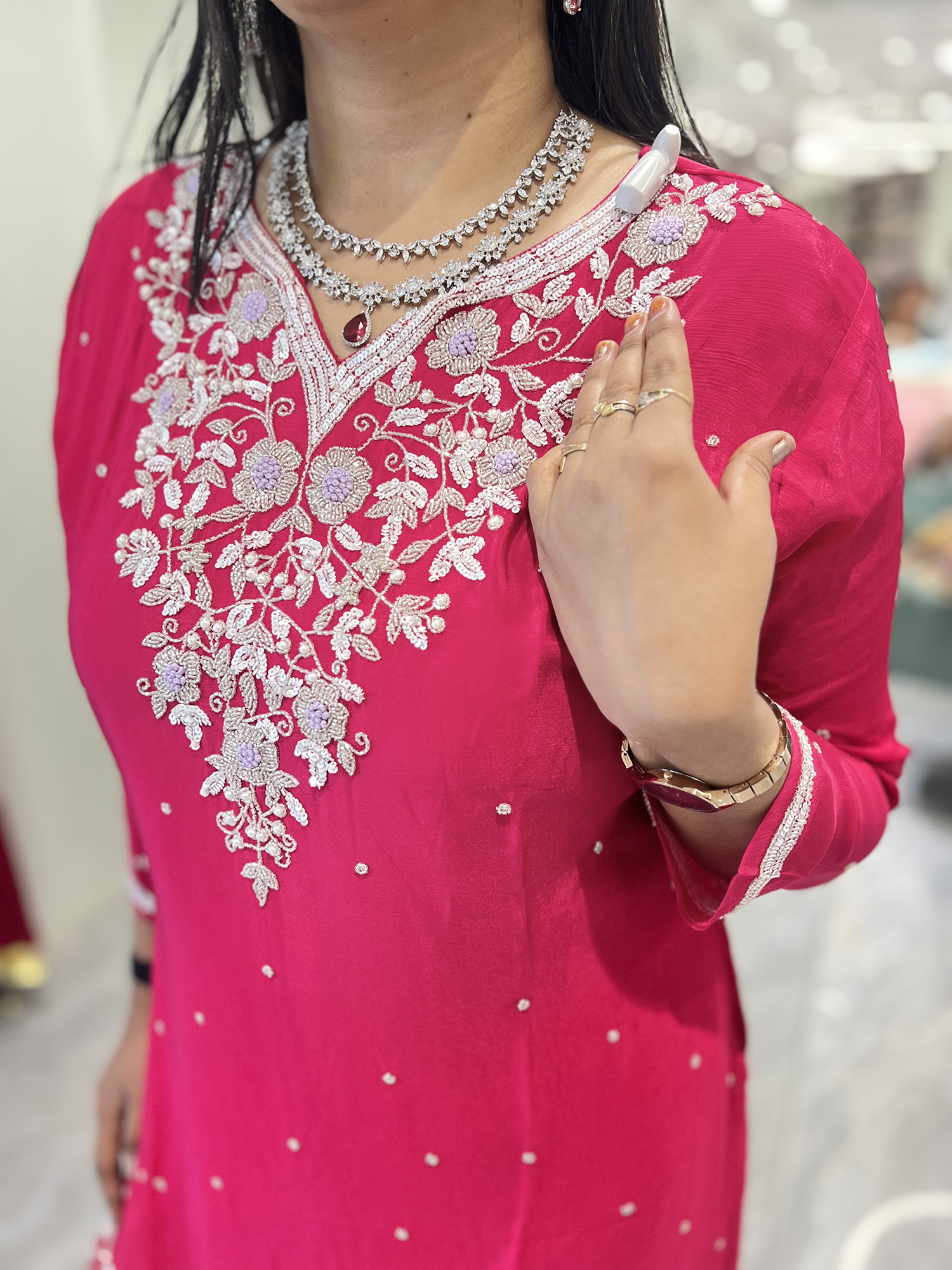Raani Hand Work Silk Three Piece - RGORICT 479 8