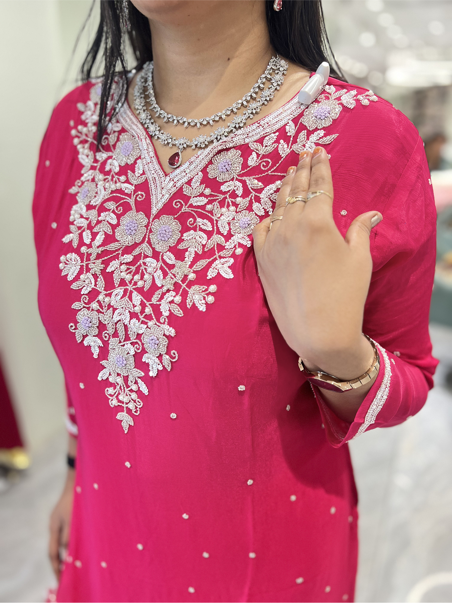 Raani Hand Work Silk Three Piece - RGORICT 479 8