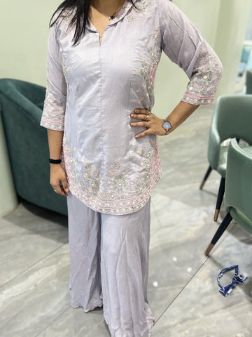 Silver Embroidery Chinon Indo Western - SRIGORI 679 27