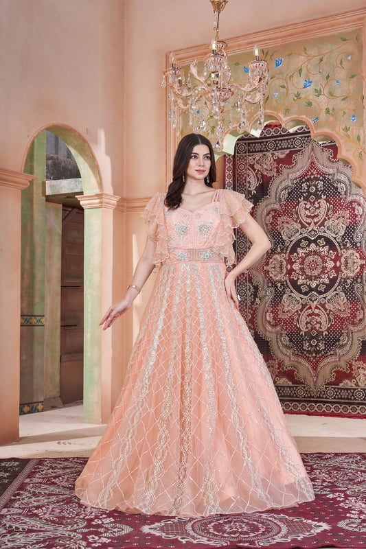 Blushing Elegance: Handcrafted Peach Perfection for Your Wedding Day