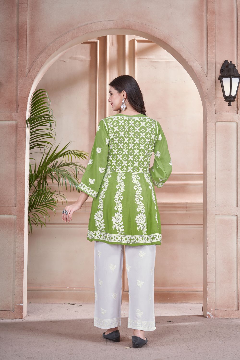 Royal Radiance: Exquisite Lucknowi Kurti Pant Duos Crafted in Opulent Heavy Rayon