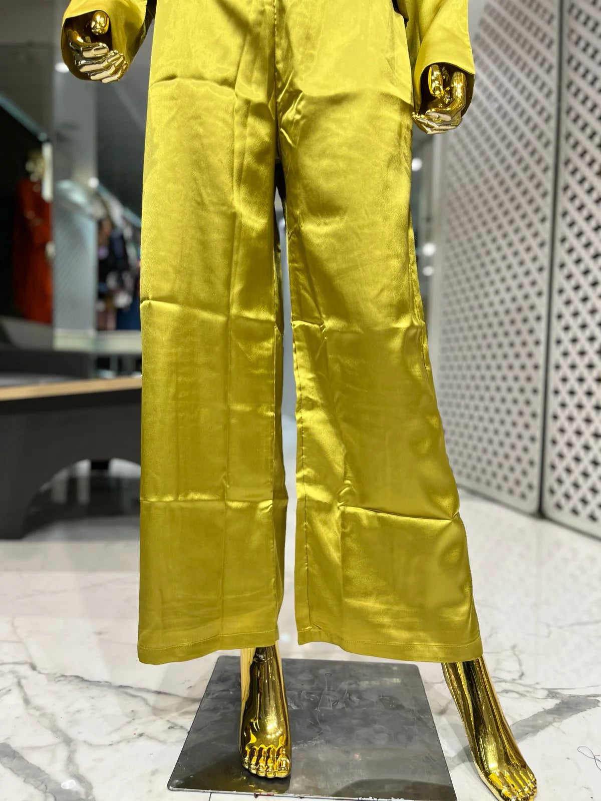 Mustard Yellow Crape Silk Embroidery Work 2 Piece Cord Set for Women | Designer Ethnic Co-ord Set