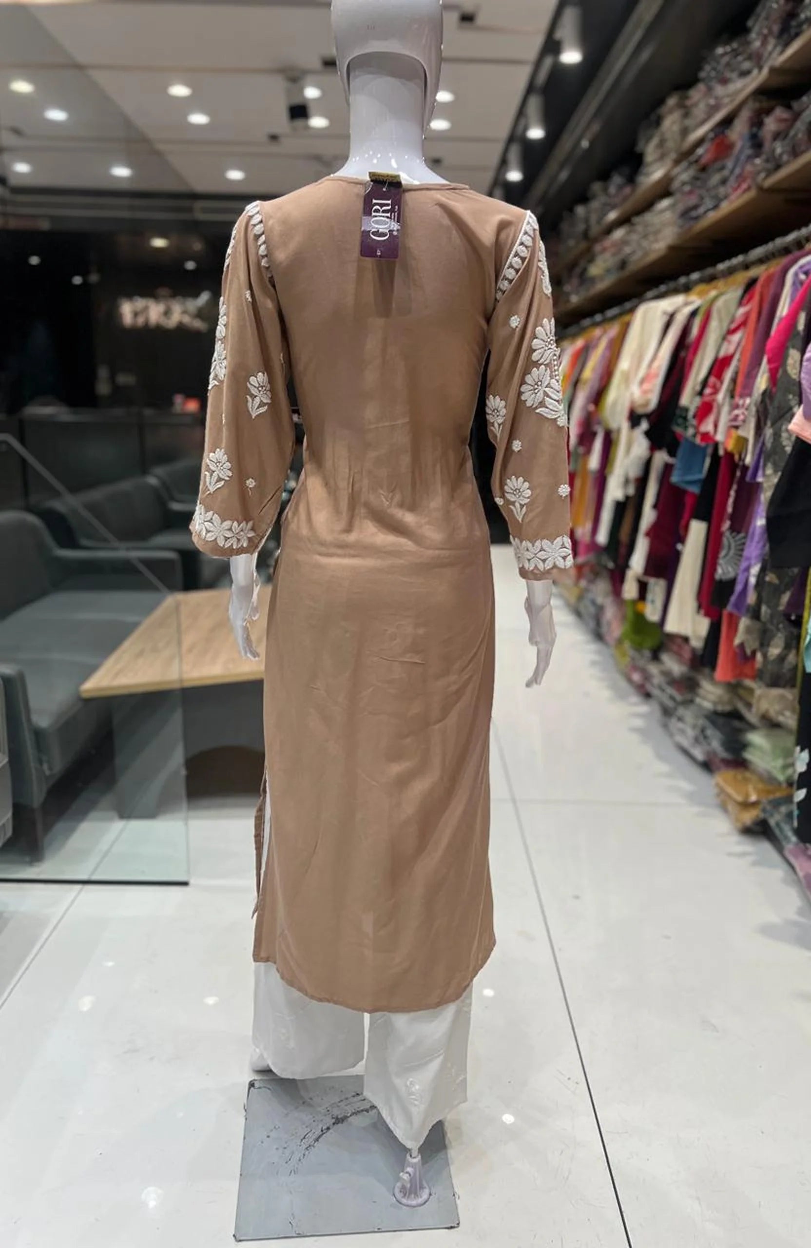 Rayon Lakhnavi Embroidered Kurta Palazzo Set for Women | Elegant 2 Piece Ethnic Outfit