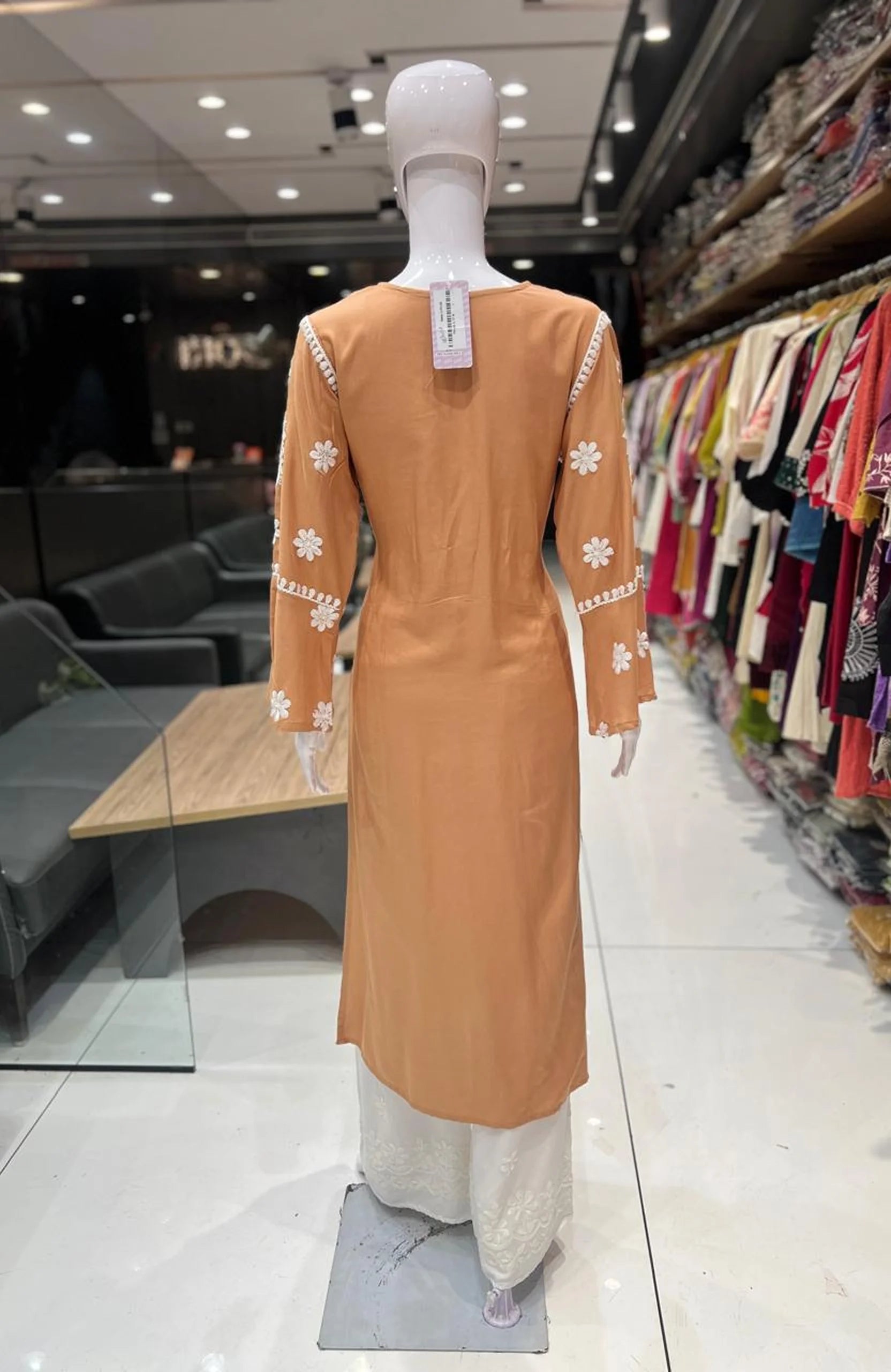 Rayon Lakhnavi Embroidered Kurta Palazzo Set for Women | Stylish 2 Piece Ethnic Outfit