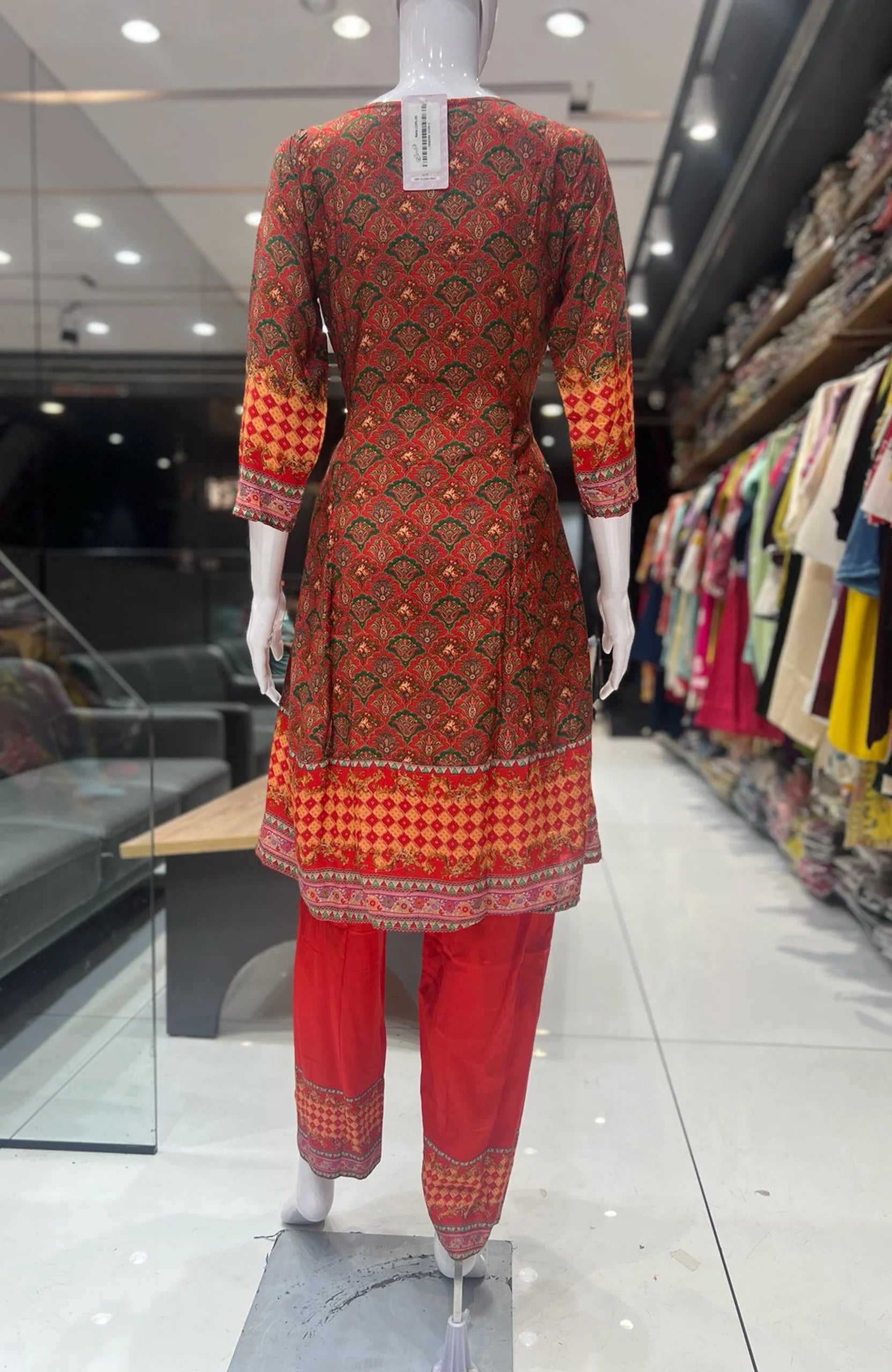 Orange Gota Patti Anarkali Suit Set for Women | Natural Crepe 3 Piece Festive Wear with Dupatta