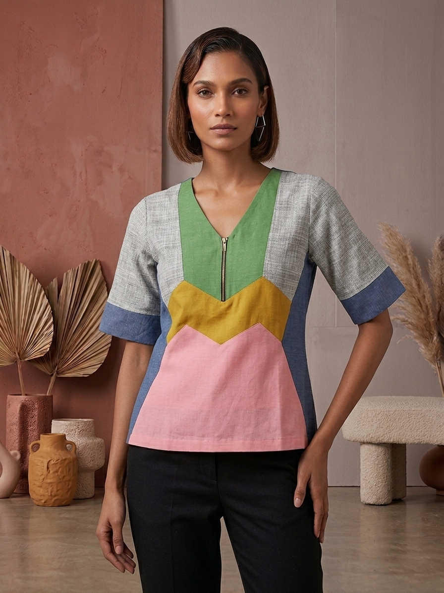 Multicolor Imported Fabric Kurti for Women | Hand Touch Lightweight Daily Wear Ethnic Top