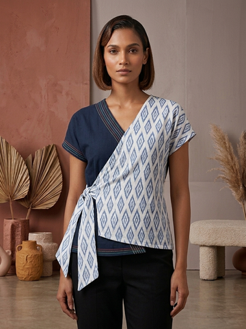 Multi Colour Cambric Cotton One Piece Top for Women | Stylish Button Work Designer Wear