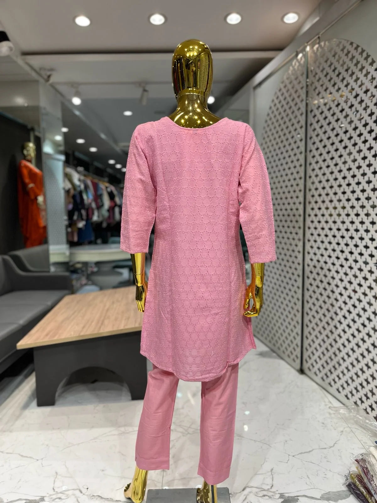 Pink Cotton Patch & Embroidery 2 Piece Cord Set for Women | Designer Ethnic Co-Ord Set