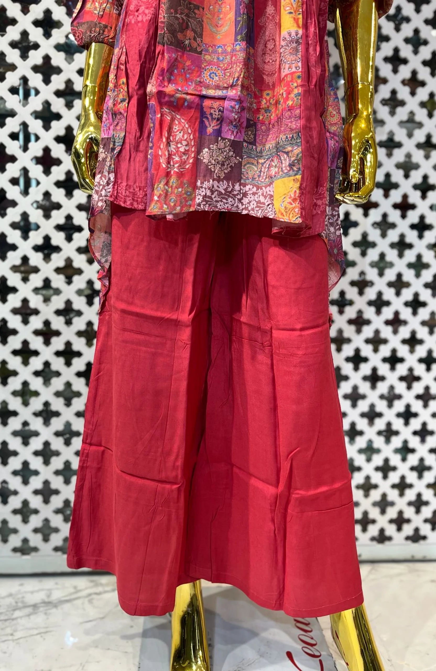 Gajri Natural Crepe Printed Co-Ord Set for Women | Designer Digital Print 2 Piece Cord Set