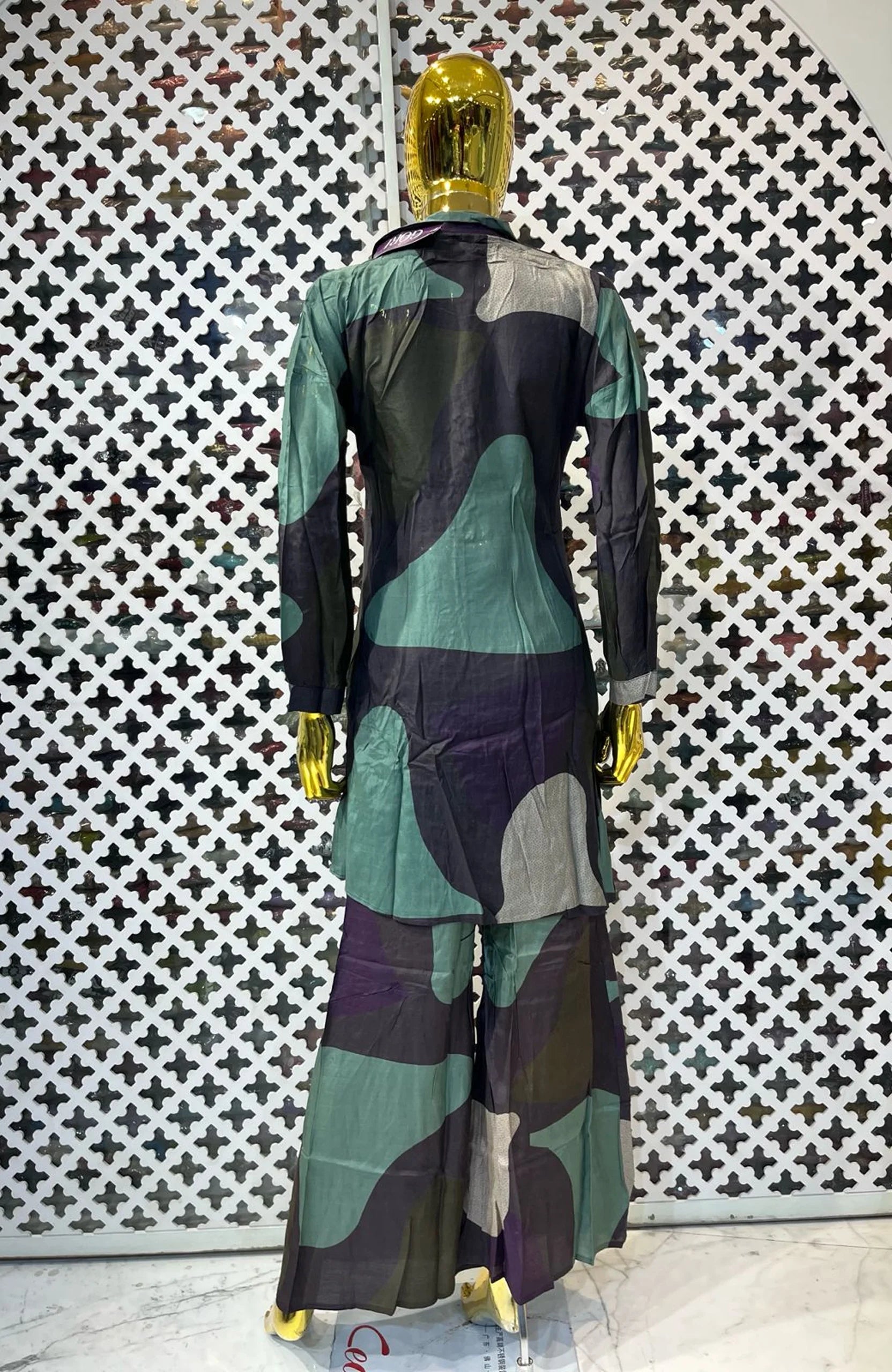 Black Cotton Silk Printed Co-Ord Set for Women | Hand Work Designer 2 Piece Cord Set
