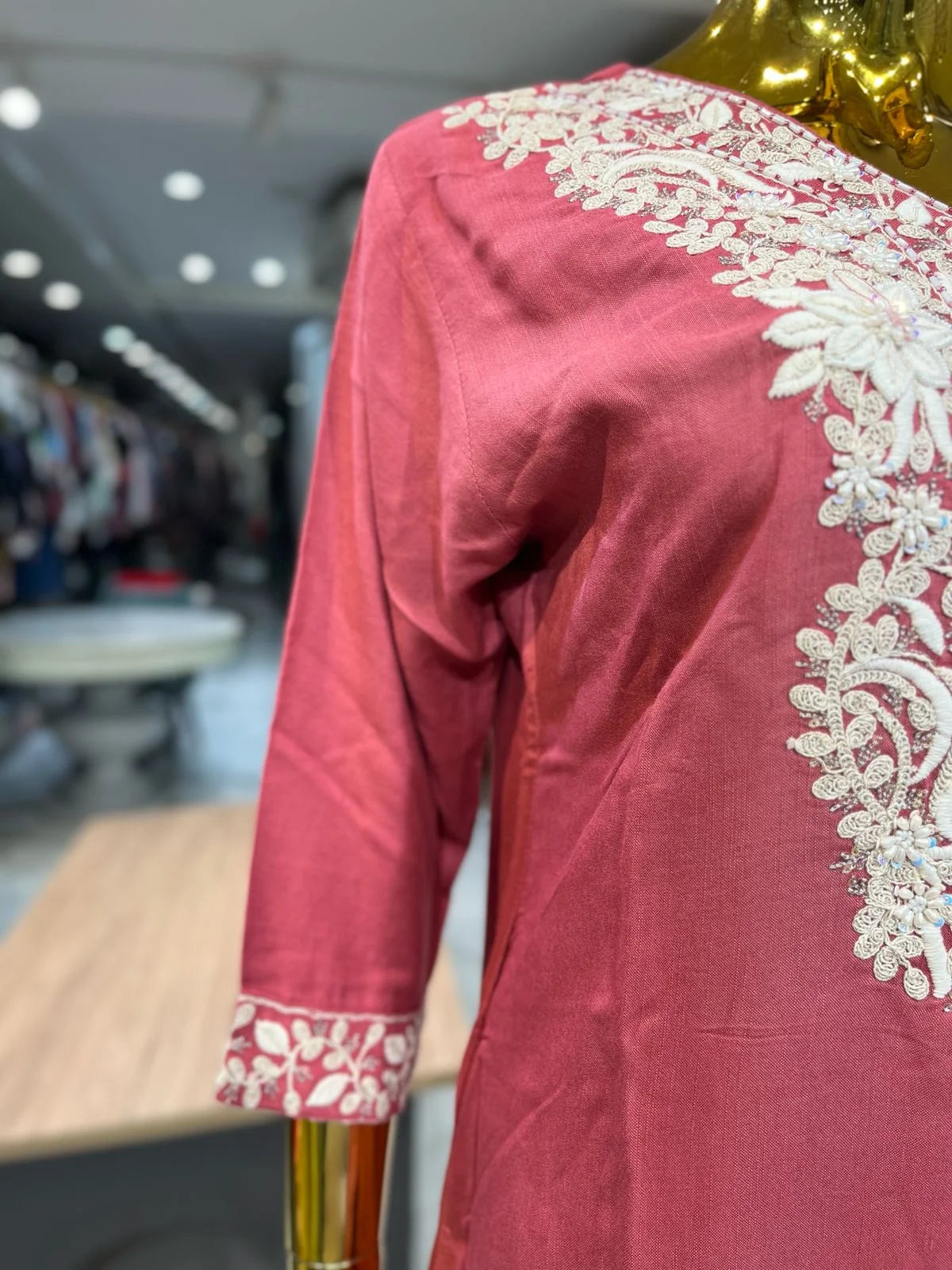 Gazri Slub Rayon Embroidery & Handwork 2 Piece Cord Set for Women | Designer Ethnic Co-Ord Set