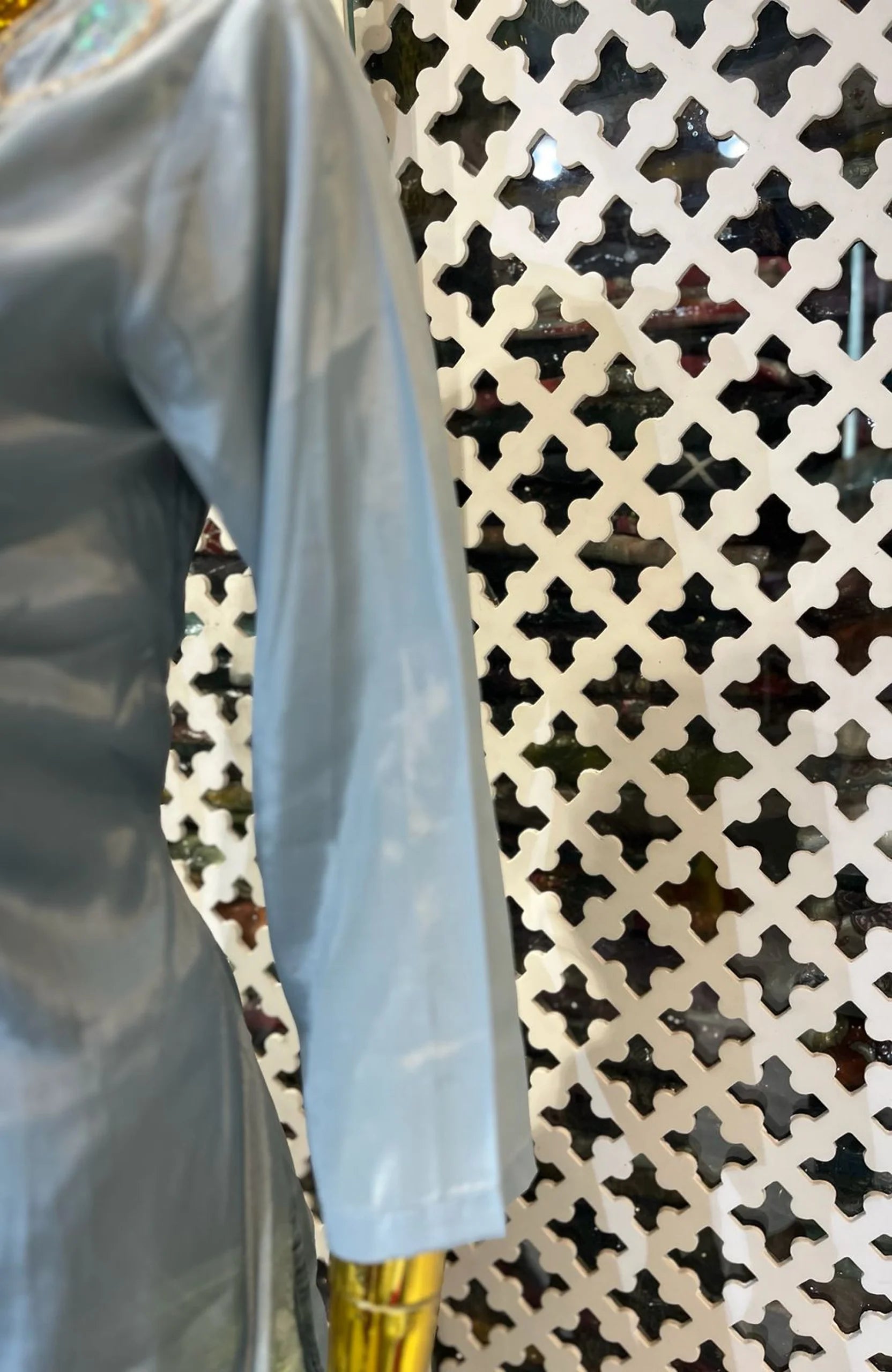Sky Blue Pure Chinon Handwork Co-Ord Set for Women | Premium 2 Piece Designer Outfit