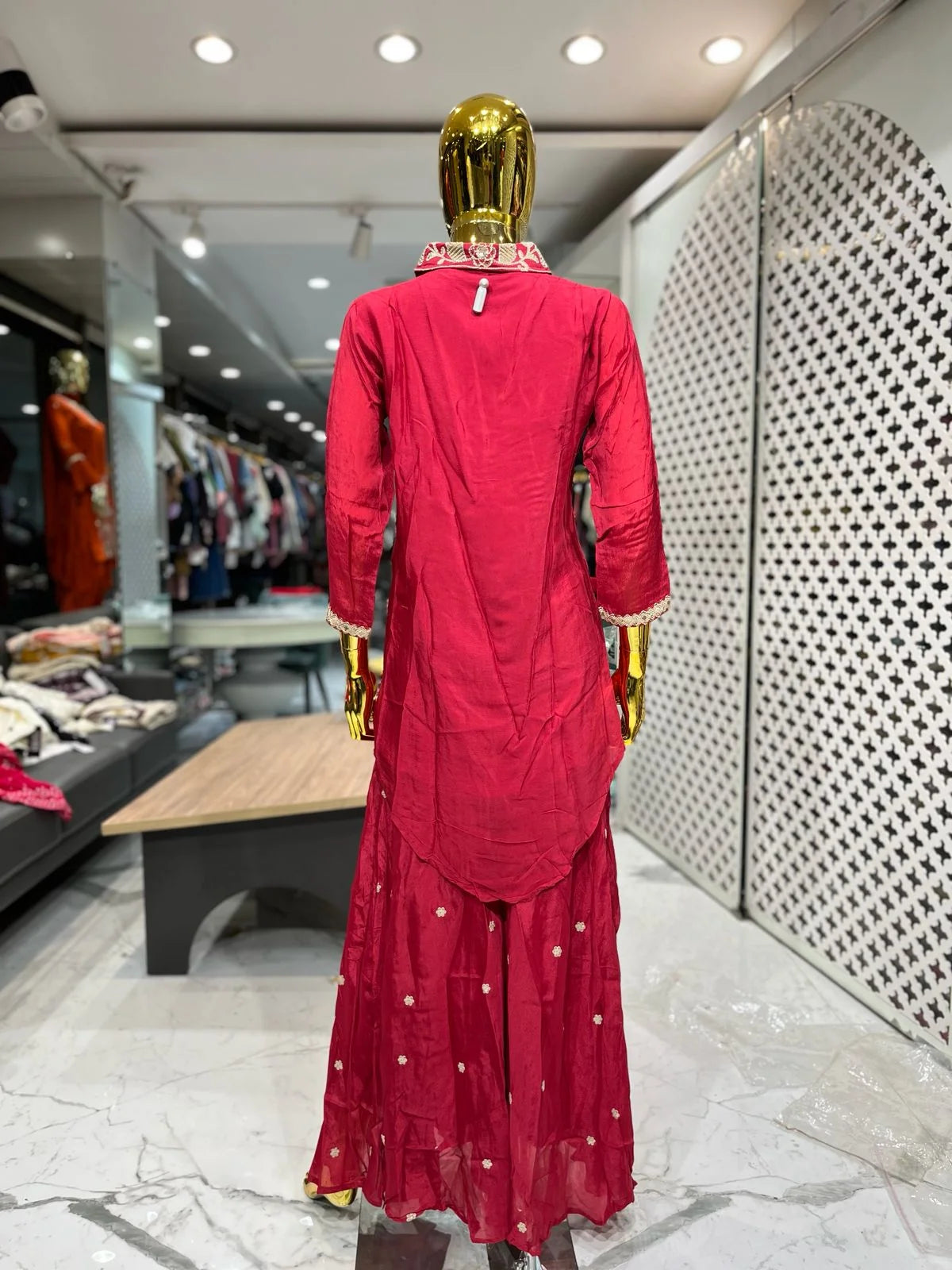 Carrot Pure Chinon Kasap Work Two Piece Co-ord Set for Women | Designer Ethnic Wear